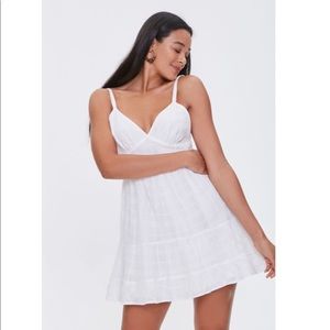 White Tiered Mini Dress